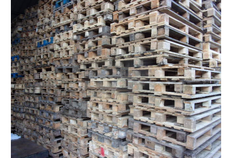 Partij pallets, model europallet 80 cm x 120cm